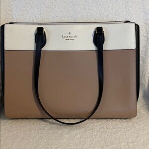 Kate Spade Cream and Tan Handbag